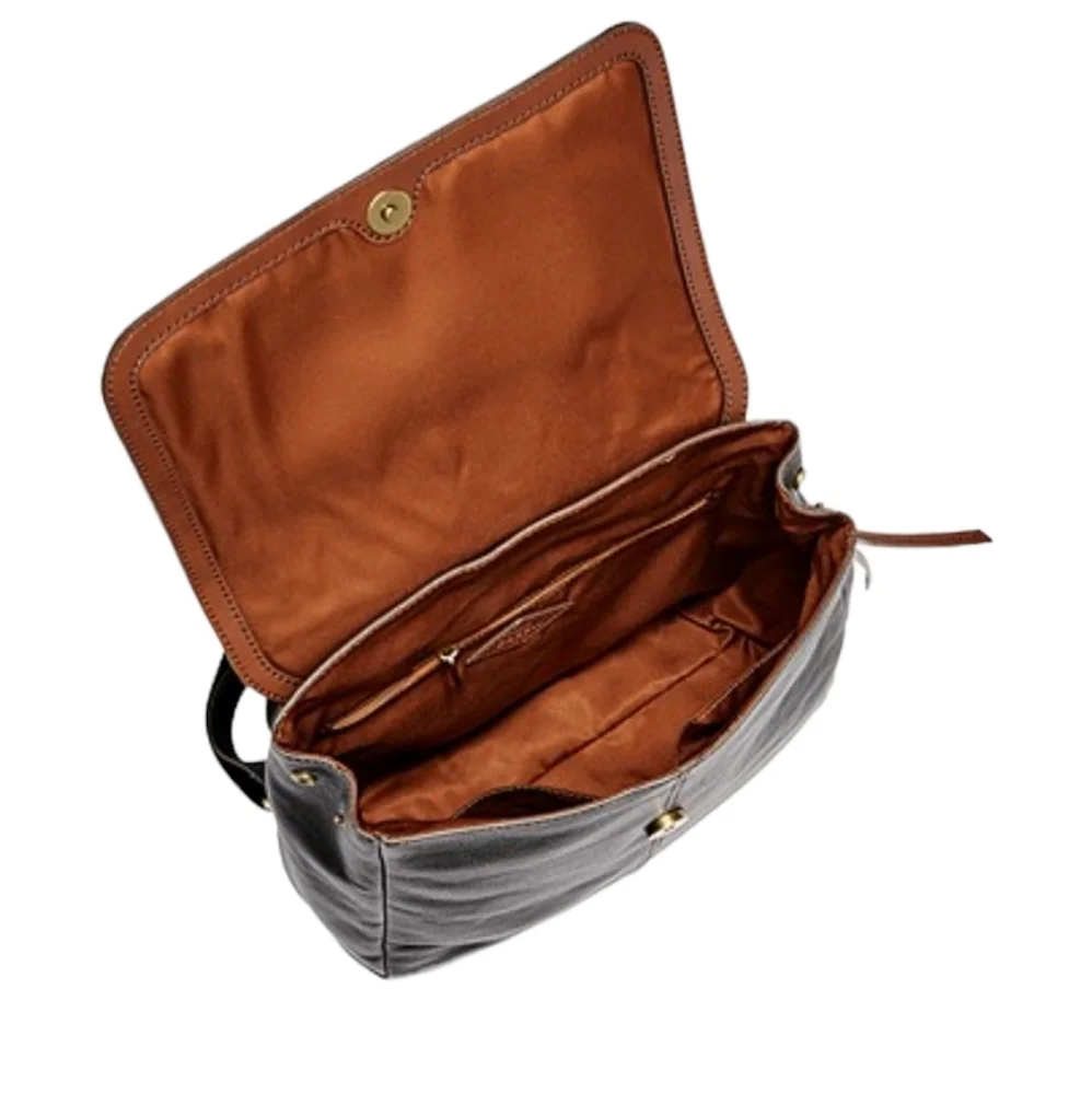 Fossil Claire Leather Black/Brown Backpack